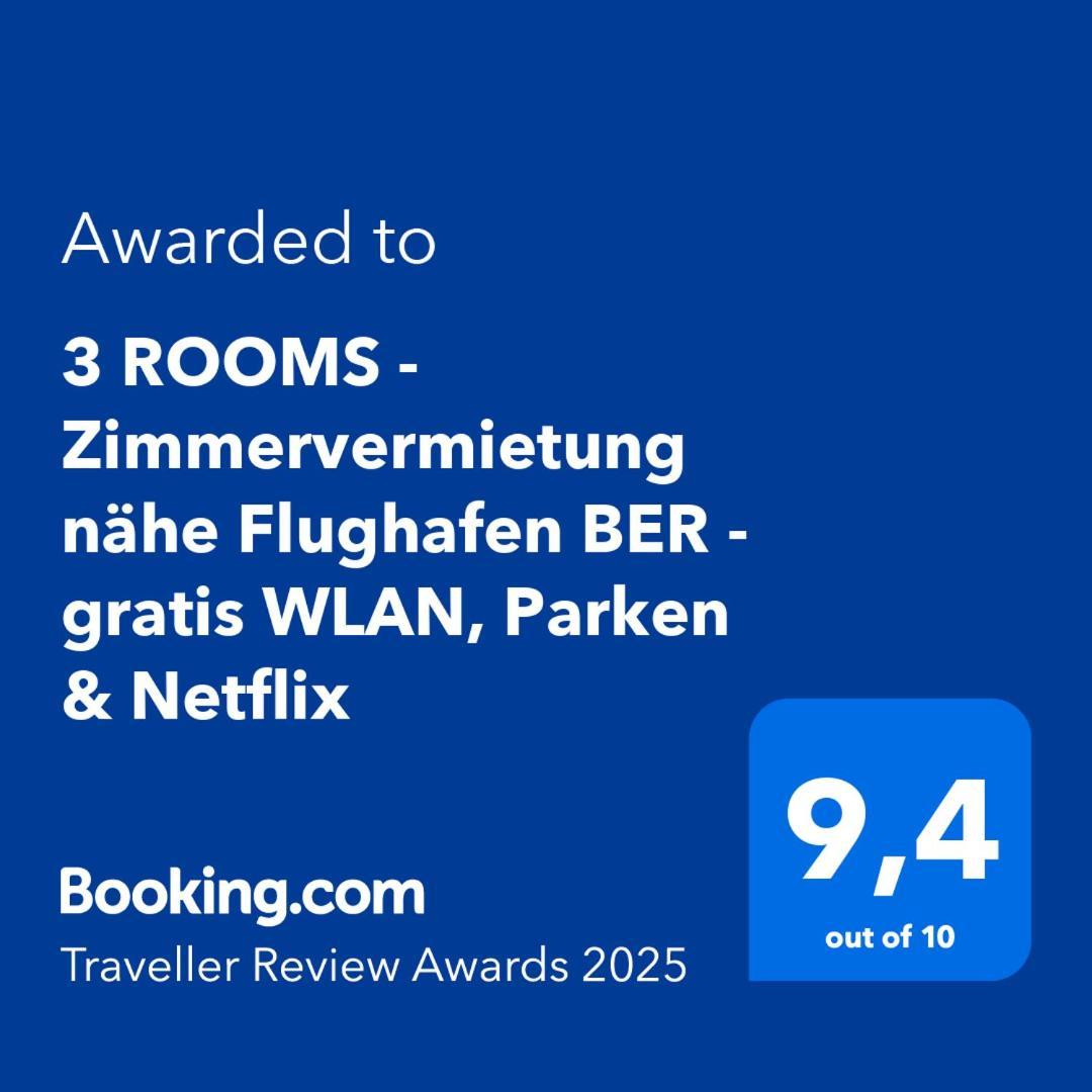3 Rooms - Zimmervermietung Naehe Flughafen Ber - Gratis Wlan, Parken & Netflix Берлин Экстерьер фото
